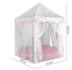 Детская палатка домик Kruzzel серо-розовый 123×123×140 см, складной игровой шатер для детей - изображение 9