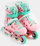 Роликовые коньки Best Roller 107-М колеса PU светятся. Pink and Turquoise (размер 34-37) (186035) - изображение 1