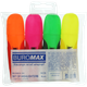 Набір маркерів текстових 4кол. BUROMAX 8904-84 Neon, з гум. вставками /BM.8904-84/ - изображение 2