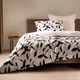 Комплект постільної білизни Homla Lydia підковдра 220 x 200 см + 2 наволочки 70 x 80 см з сатину в листя бежевий (5906496755552) - зображення 2