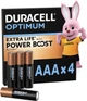 Щелочные батарейки Duracell Optimum AAA 1.5В LR6 4 шт (5000394158726) - изображение 1