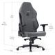 Геймерське крісло Cyberlux Ares Grey (арт. GM-405 G) - изображение 5