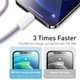 Кабель Baseus Dynamic Series Fast Charging Type-C to Lightning 20W 2м (CALD000105) Purple - зображення 9