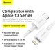Кабель Baseus Superior Series Fast Charging Type-C to Lightning PD 20W 0.25м (CATLYS-02) White - зображення 15