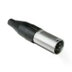 Професійний XLR роз'єм 5-pin Amphenol із міцним нікельованим корпусом на кабель Ø 3.0-6.5 мм та литими контактами - зображення 1