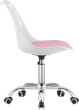 Krzesło biurowe Leobert Print obrotowe Biało-różowe (5903332061860) - obraz 5