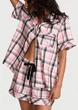 Фланелева піжама Flannel Long PJ Set Coconut White/Black White Gold Lurex від Victoria's Secret M (131759) - зображення 2
