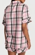 Фланелева піжама Flannel Long PJ Set Coconut White/Black White Gold Lurex від Victoria's Secret M (131759) - зображення 3