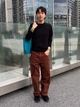 Джинсы Regular Fit мужские Uniqlo 623447387 40 Коричневые (1159855958) - изображение 16