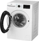 Стиральная машина Beko фронтальной загрузки, 8 кг, 1400 об/мин, класс энергопотребления A, ширина 55 см, с дисплеем, инверторным мотором и функцией стирки паром, белая (629116) - изображение 5