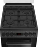 Комбинированная плита Beko, 60 литров, 50x60 см, с дисплеем, конвекционным приготовлением, чугунными решетками, черного цвета. (629685) - изображение 5
