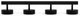 Спотовый светильник BERGER 4003-SL-4 Black GX53 max 4x15 Вт - изображение 4