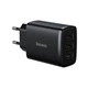 Мережевий зарядний пристрій Baseus Compact 17W 3xUSB-A Black (CCXJ020101) - зображення 1