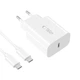 Мережевий зарядний пристрій Tech-Protect NC20W 20W USB-C with USB-C to USB-C Cable 1 m White (5906302361588) - зображення 3