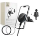 Автодержатель с функцией беспроводной зарядки Tech-Protect MM15W-V5 Magnetic CD & Vent Car Mount 15W Black with MagSafe (5906302361083) - изображение 1