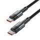 Кабель Tech-Protect UltraBoost USB-C to USB-C 100W 5A 0.25 m Grey (9319456606065) - зображення 2