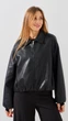Куртка однотонная экокожа женская GENUA G01103-0013 2XL Черный shop (2000999413391) - изображение 1