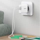 Мережевий зарядний пристрій Ugreen FC/QC 36W USB-C | USB-A White (60468 CD170) - зображення 4