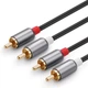 Кабель Ugreen 2x RCA/2x Cinch 5m Gray (UGR457BLK) - зображення 8