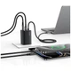 Сетевое зарядное устройство Usams JC Series PD/QC 65W USB-C | USB-A with Built-In USB-C Cable Black (CC266TC01) - изображение 6