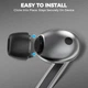 Накладки Tech-Protect Ear Tips для Samsung Galaxy Buds 3 Pro (3 pack) Grey (5906302332915) - изображение 4