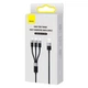 Кабель Baseus StarSpeed 3-in-1 USB-A to USB-C/Lightning/microUSB 1.2 m Black (CAXS000001) - изображение 5