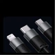 Кабель Baseus StarSpeed 3-in-1 USB-A to USB-C/Lightning/microUSB 1.2 m Black (CAXS000001) - изображение 15