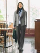 Пальто осеннее короткое женское Uniqlo 65767768 L Серое (1159855997) - изображение 18