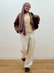 Рубашка хлопковая женская Uniqlo 657777253 XL Бежевая (1159855871) - изображение 7