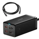 Мережевий зарядний пристрій Baseus Baseus GaN5 Pro HUB 2xUSB-C/HDMI/USB-A 100W USB-C to USB-C Cable Black (CCGP110201) - зображення 1
