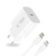 Мережевий зарядний пристрій Tech-Protect NC20W PD 20W USB-C with USB-C to Lightning Cable 1 m White (5906302362899) - зображення 2