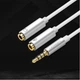 Кабель Ugreen Headphone Splitter 3.5 mm Mini Jack/AUX (Microphone + Stereo Output) 20cm Silver (6957303836192) - зображення 2