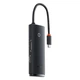USB-хаб Baseus Lite Series 6-in-1 USB-C to 2xUSB-A/USB-C/HDMI/SD/TF Black (WKQX050001) - изображение 1