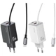 Сетевое зарядное устройство Usams JC Series PD/QC 65W USB-C | USB-A with Built-In USB-C Cable White (CC266TC02) - изображение 2