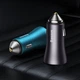 Автомобильное зарядное устройство Baseus Golden Contactor Max Dual Fast Charger Car Charger USB + USB Type-C Blue (CGJM000103) - изображение 7