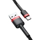 Кабель Baseus Cafule USB-A to USB-C 1m Black/Red (CATKLF-B91) - изображение 7
