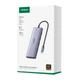 USB-хаб Ugreen CM498 10-in-1 USB-C to 3xUSB-A/USB-C/HDMI/VGA/RJ45/AUX 3.5mm/SD/TF Silver (15601) - зображення 6