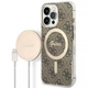 Чохол із зарядним пристроєм Guess 4G Print + Charger Set для iPhone 13 Pro Brown with MagSafe (GUBPP13LH4EACSW) - зображення 1