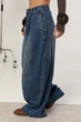 Широкі джинси Baggy з декоративними швами спереду G&M Ls-1201 S Размер цвет синій - изображение 5