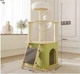 Когтеточка-комплекс для кота (Cat Tree) с полочками и домиком, устойчивая конструкция Volso Y-25 - изображение 6