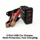 Адаптер живлення 12V/24V на 5V з 3 USB-портами та затискачами для акумулятора для аварійної зарядки телефонів - зображення 5