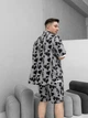 Спортивный мужской летний костюм (рубашка + шорты) 202931 XL серый - изображение 6