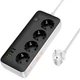 Мережевий фільтр Hoco AC22 Sunlight 4-bit (PD30W/1C3A) EU/GER Black [118747] - зображення 2