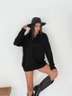 Трикотажный джемпер с мягким воротником One size Черный (66006) - изображение 3