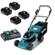 Газонокосилка аккумуляторная Makita DLM466 BEO2 (46 см, 20-75 мм, 60 л, BL, LXT) - изображение 1