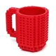 Кухоль-конструктор Build-On Brick Mug для напоїв оригінальний подарунок 350 мл Червоний - зображення 1