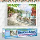 Алмазная мозаика Набережная улочка 60x40см DM-091 Полная зашивка. Набор алмазной вышивки - изображение 2