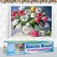 Алмазная мозаика Тюльпаны в вазе 50x40см DM-145 Полная зашивка. Набор алмазной вышивки - изображение 2