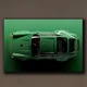 Картина з машиною Porsche 911 Green Dream - Декор для дому та в кімнату - 80х120 см - изображение 1