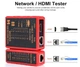 Тестер сетевого кабеля для локальной сети RJ45 и HDMI Кабель LAN Cat5 Тест диагностика витая пара NSS-681HDMI Красный - изображение 2